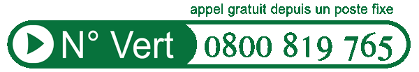 Le numro vert 0800819765 pour nous joindre par tlphone  tout moment de la journe